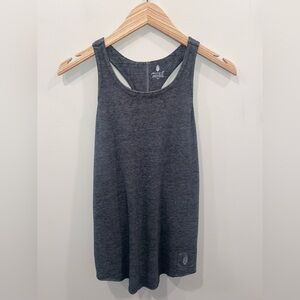 Free People Movement Gray Scoop Neck Racerback Tank Top Size M Double Lined